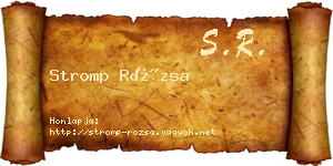 Stromp Rózsa névjegykártya